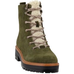 Marc Fisher | Olive Green Suede Women's Hiking Boots | Style and Comfort